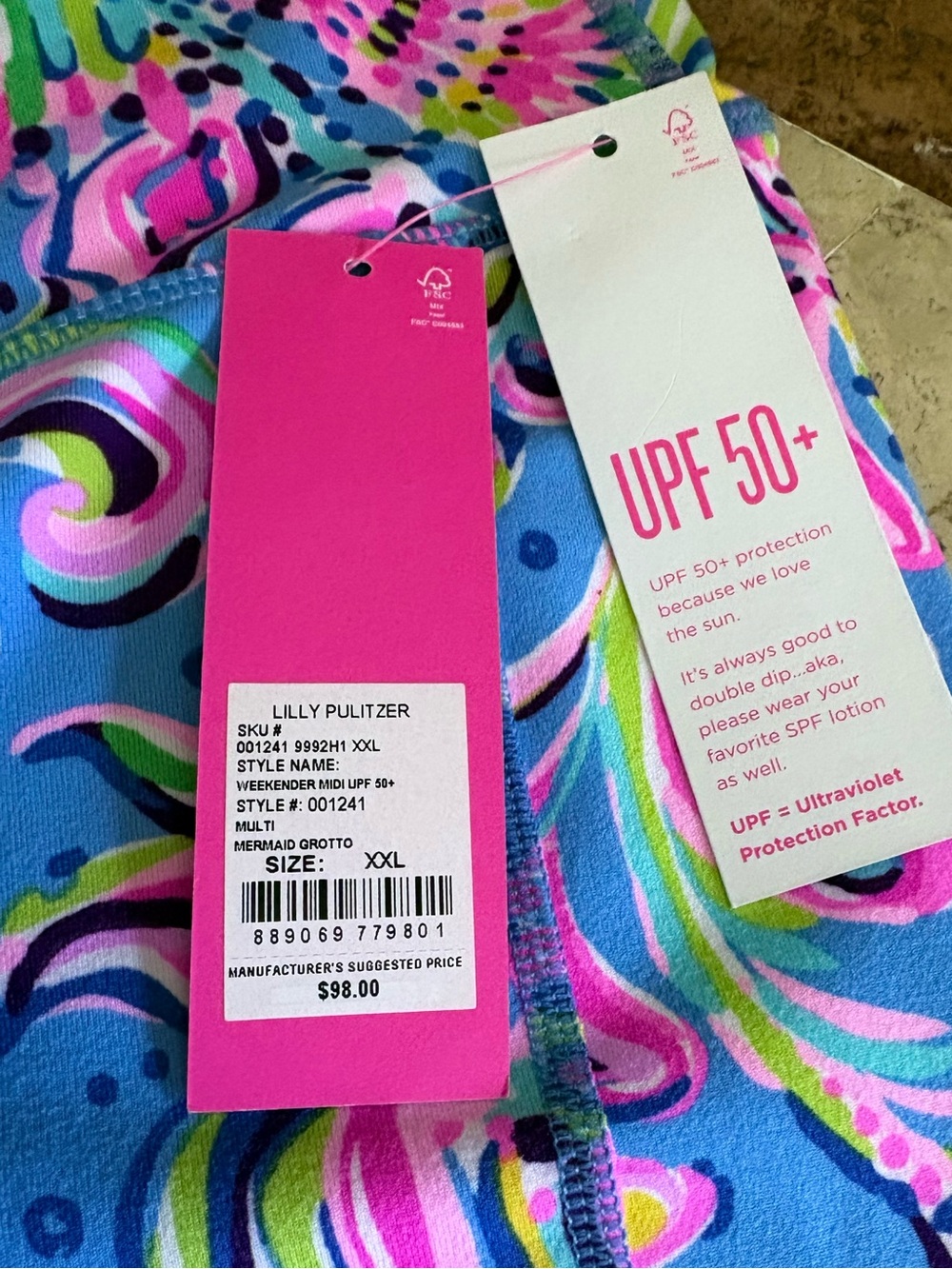 🌴 Lilly Pulitzer Luxletic Leggings NWT XXL | UPF 50+ - Picture 3 of 5